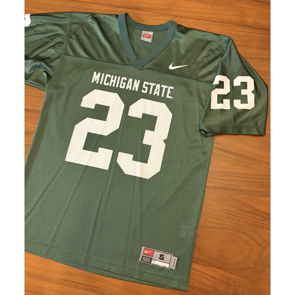 Vintage Michigan State Spartans Jersey Team Nike Authentic Mens S Green Y2K #23